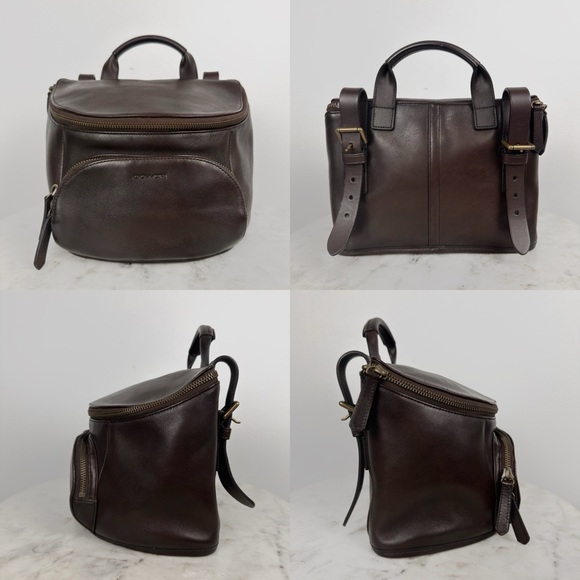 Coach Bleeker Handlebar Bag Rare Brown Leather #F62652 - Picture 1 of 9